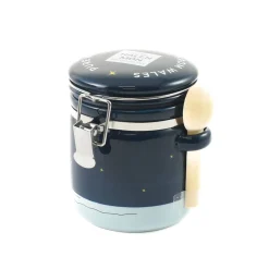 New Pure Sea Salt in Blue Church-In-The-Sea Ceramic Jar, 100g Ingredients Brands|Herbs & Spices