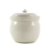 Hot Handmade Stoneware Fermenting Crock in White 2 litre Pickling, Preserving & Fermenting Jars