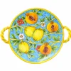 New Hand Painted Centrepiece Dish - Pomegranates & Lemons, 35cm Tableware Brands|Italian Ingredients