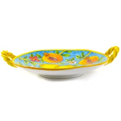 New Hand Painted Centrepiece Dish - Pomegranates & Lemons, 35cm Tableware Brands|Italian Ingredients