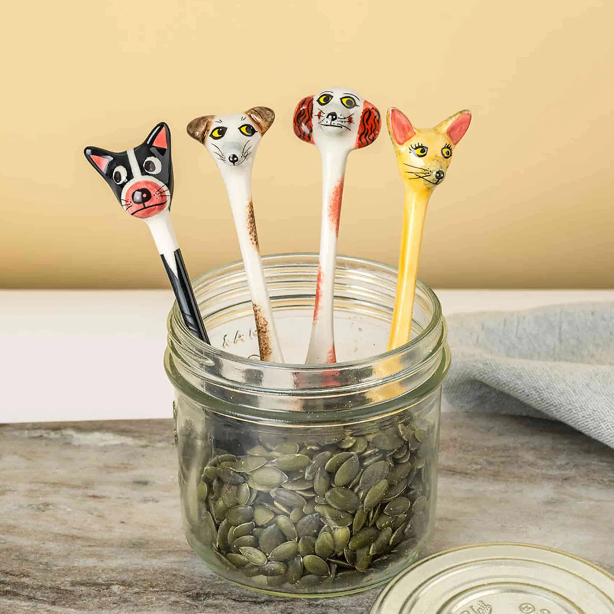 Sale Set of 4 Dog Spoons, 15cm Tableware Brands|Cutlery