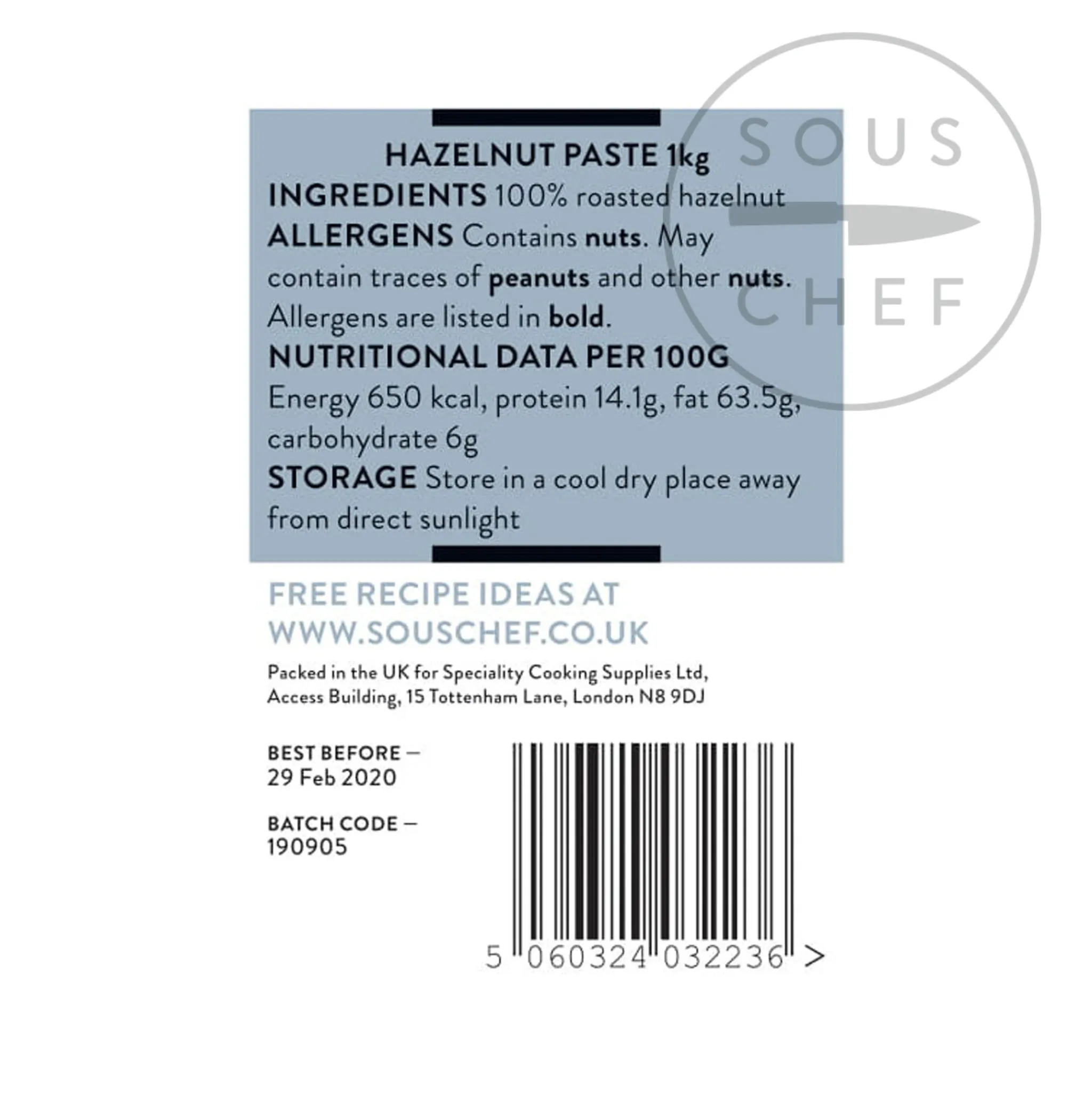 Outlet Hazelnut Paste for Catering, 1kg Ingredients Brands|Baking Ingredients