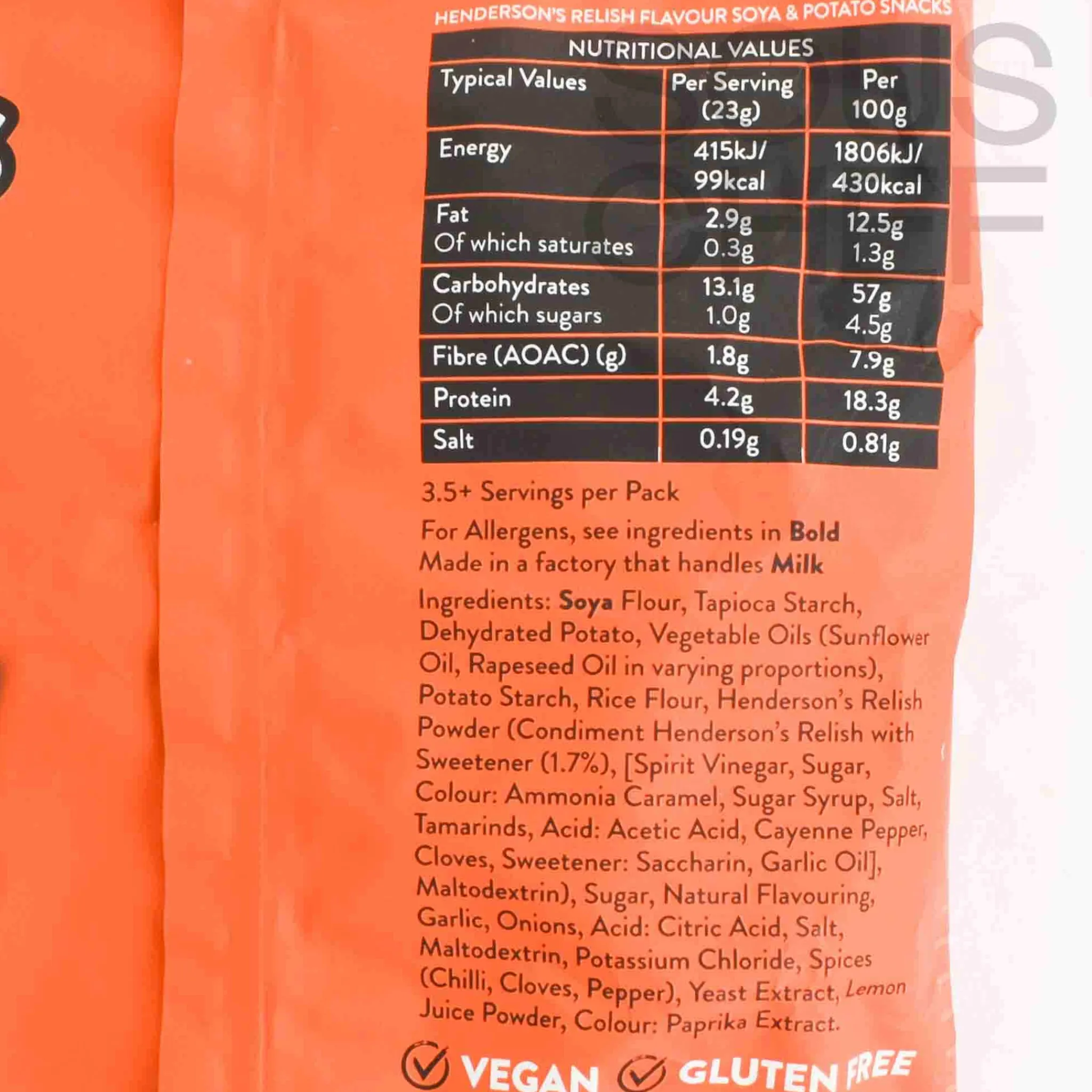 Sale Hendo’s Relish Soya and Potato Spicy Snack, 85g Ingredients Brands|Snacks