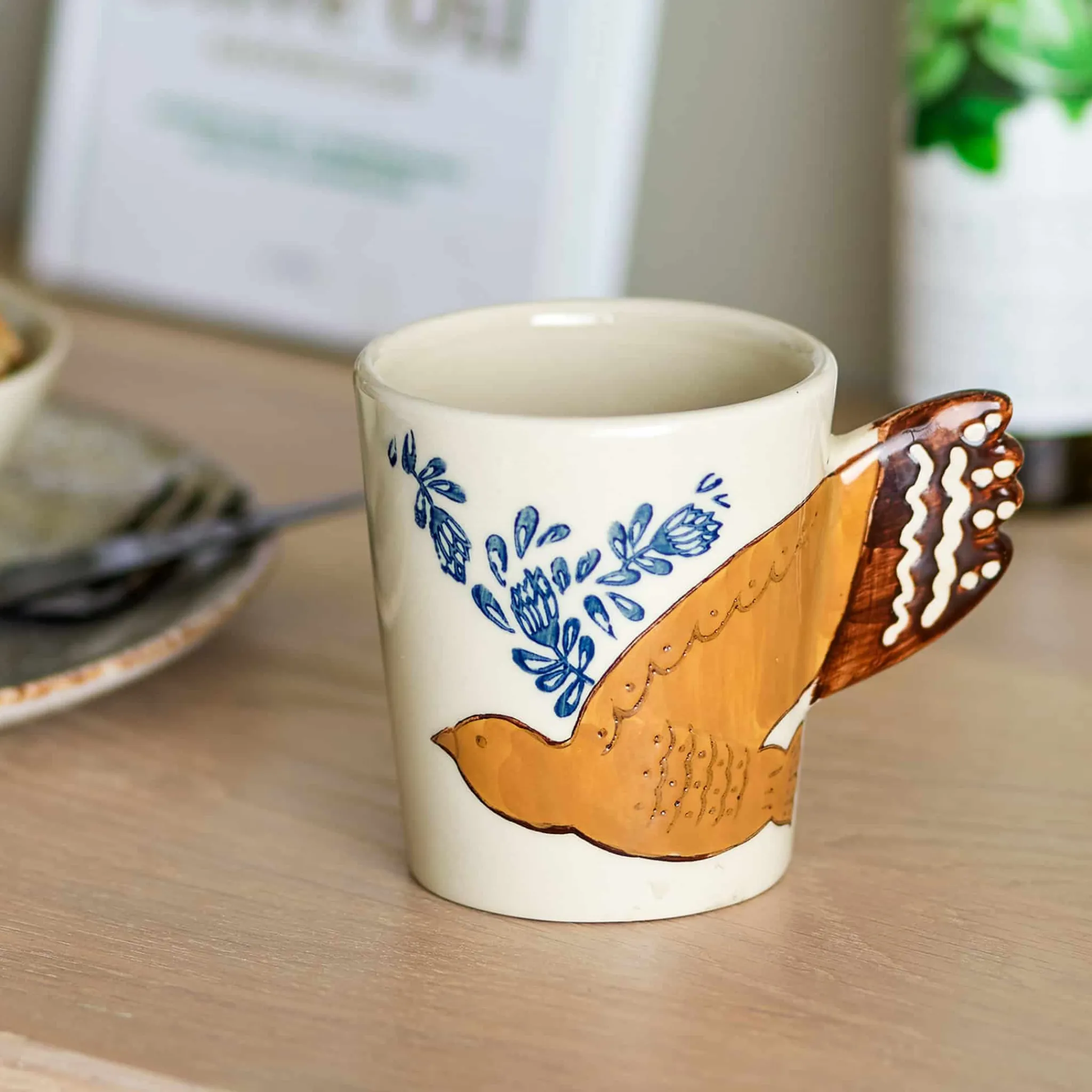 Sale Hezha White Mug with Bird, 8cm Crockery & Dinnerware|Tableware Brands