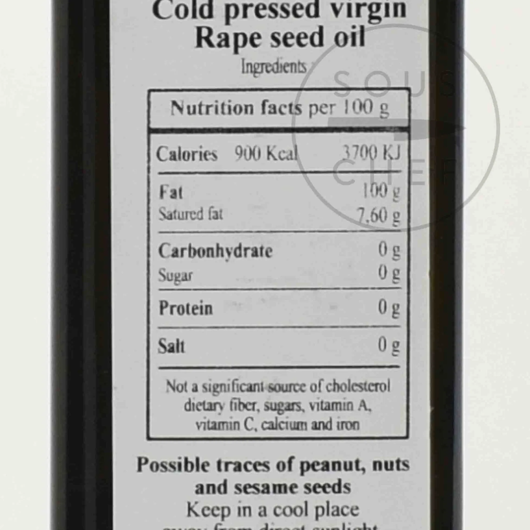 Organic Rapeseed Oil, Cold Pressed, 250ml Ingredients Brands|Oil, Vinegar & Dressings
