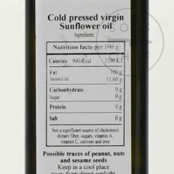 Outlet Organic Sunflower Oil, Cold Pressed, 250ml Ingredients Brands|Oil, Vinegar & Dressings