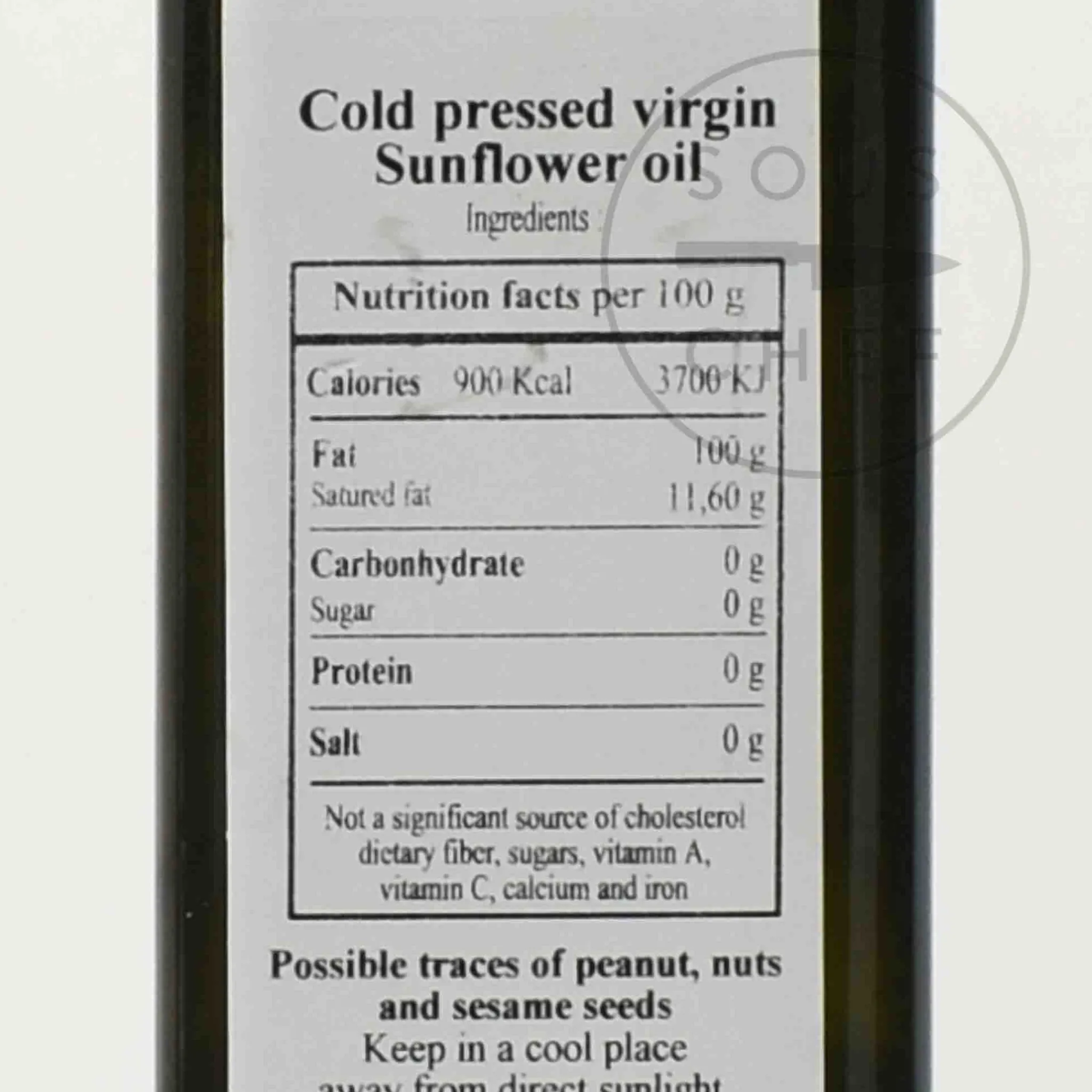 Outlet Organic Sunflower Oil, Cold Pressed, 250ml Ingredients Brands|Oil, Vinegar & Dressings