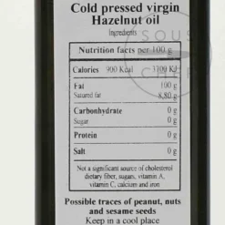 Discount Organic Hazelnut Oil, Cold Pressed, 250ml Ingredients Brands|Oil, Vinegar & Dressings