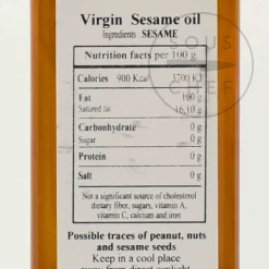 Clearance Virgin Toasted Sesame Oil, 250ml Ingredients Brands|Oil, Vinegar & Dressings