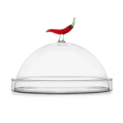 Chilli Pepper Cheese Plate with Cloche, 20cm Tableware Brands