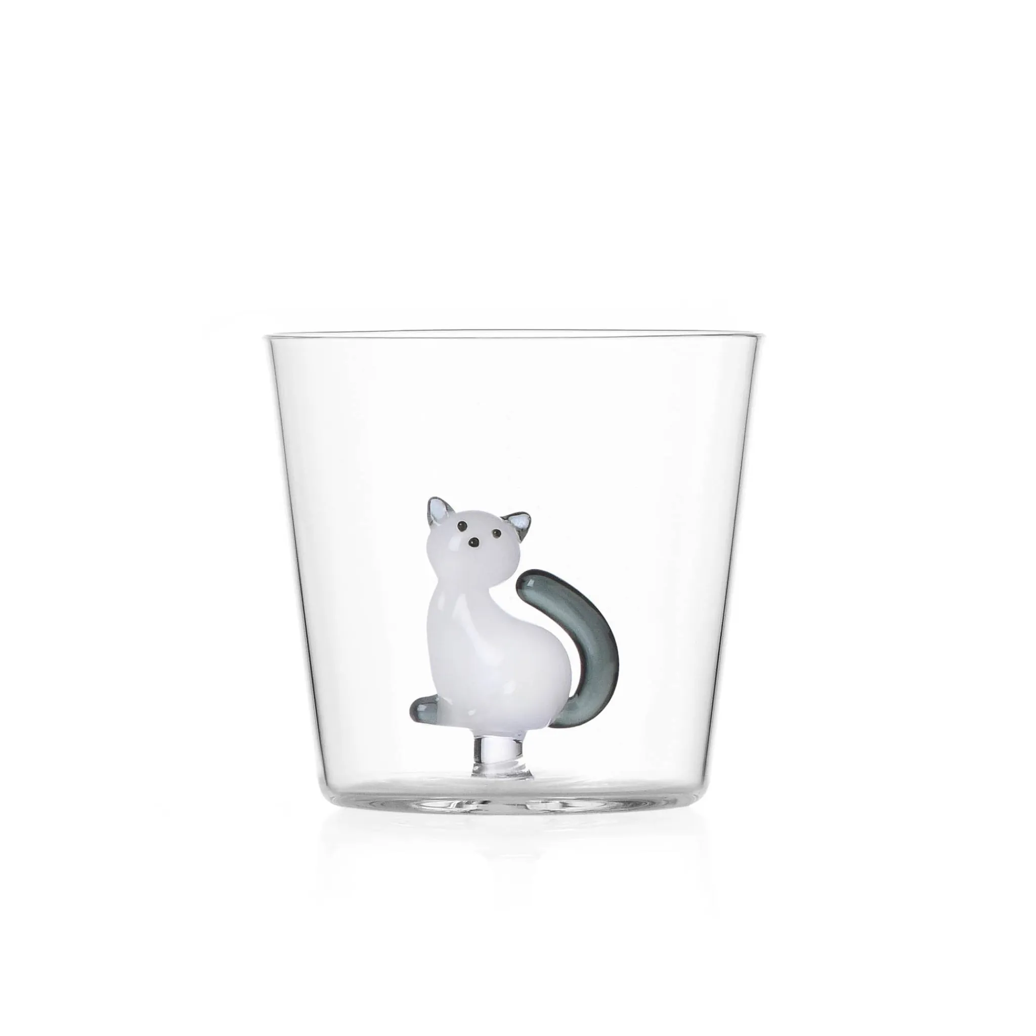 New Grey Tail Sitting Cat Tumbler, 300ml Table Setting|Drinking Glasses