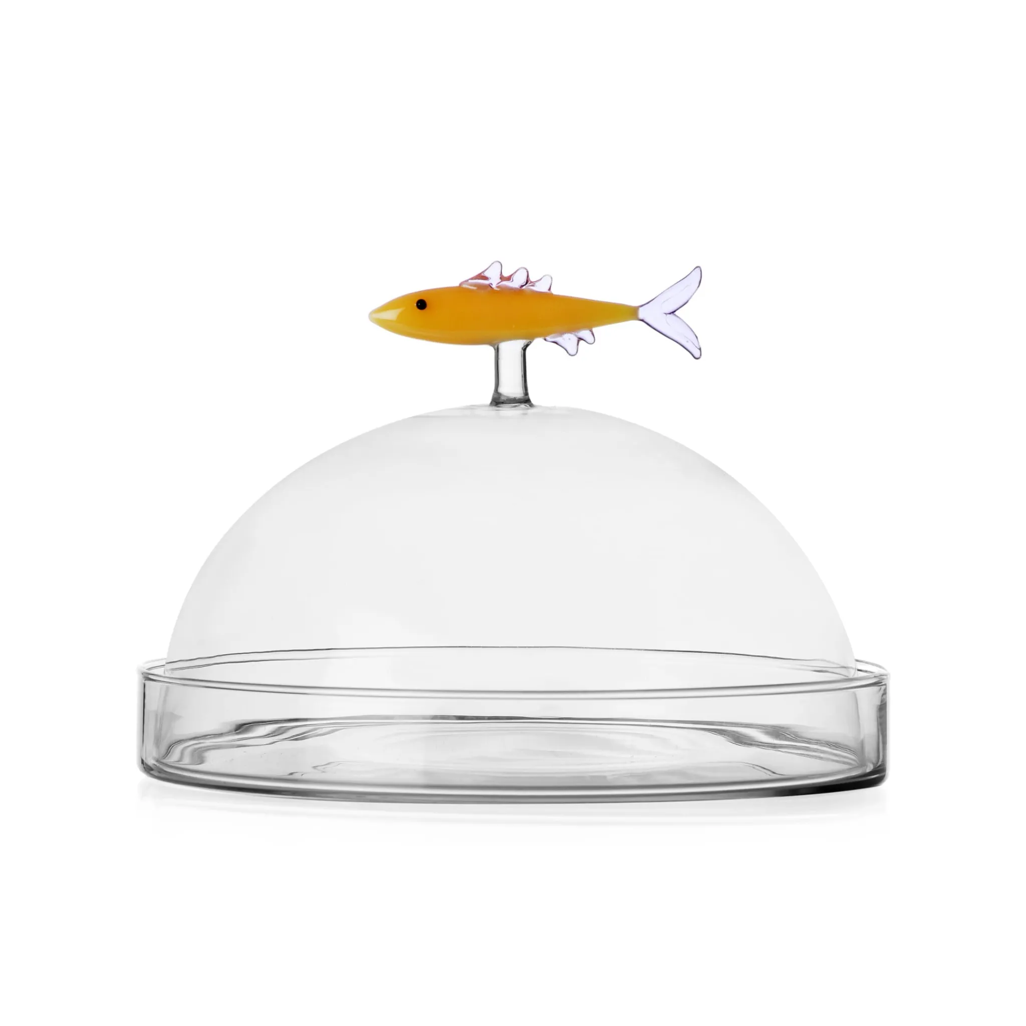Outlet Orange Sardine Snack Plate with Cloche, 20x14cm Tableware Brands