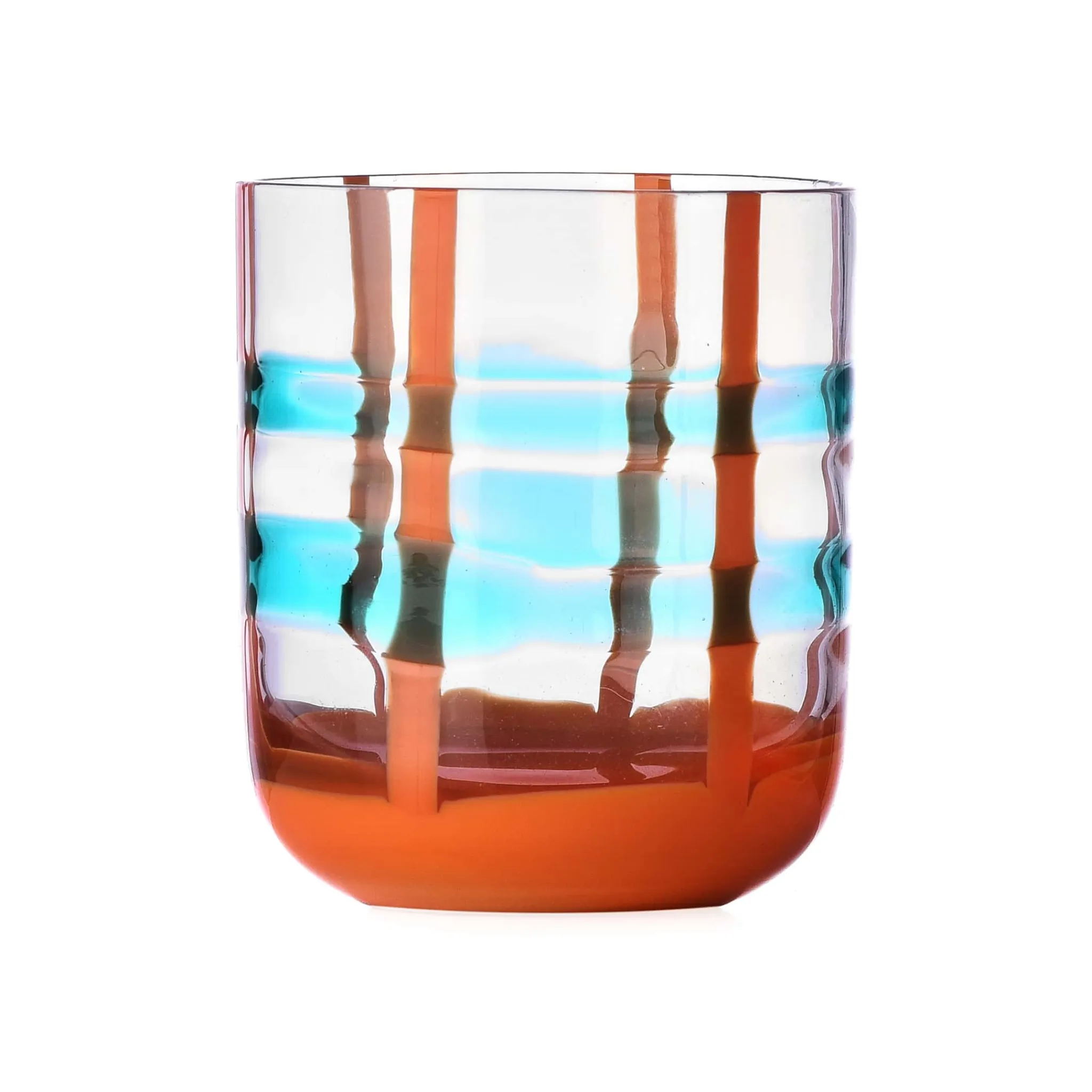 Orange & Teal Patterned Tumbler, 350ml Tableware Brands