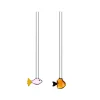 Outlet Pink & Orange Fish Straws with Cleaning Brush, 20cm Tableware Brands|Table Setting