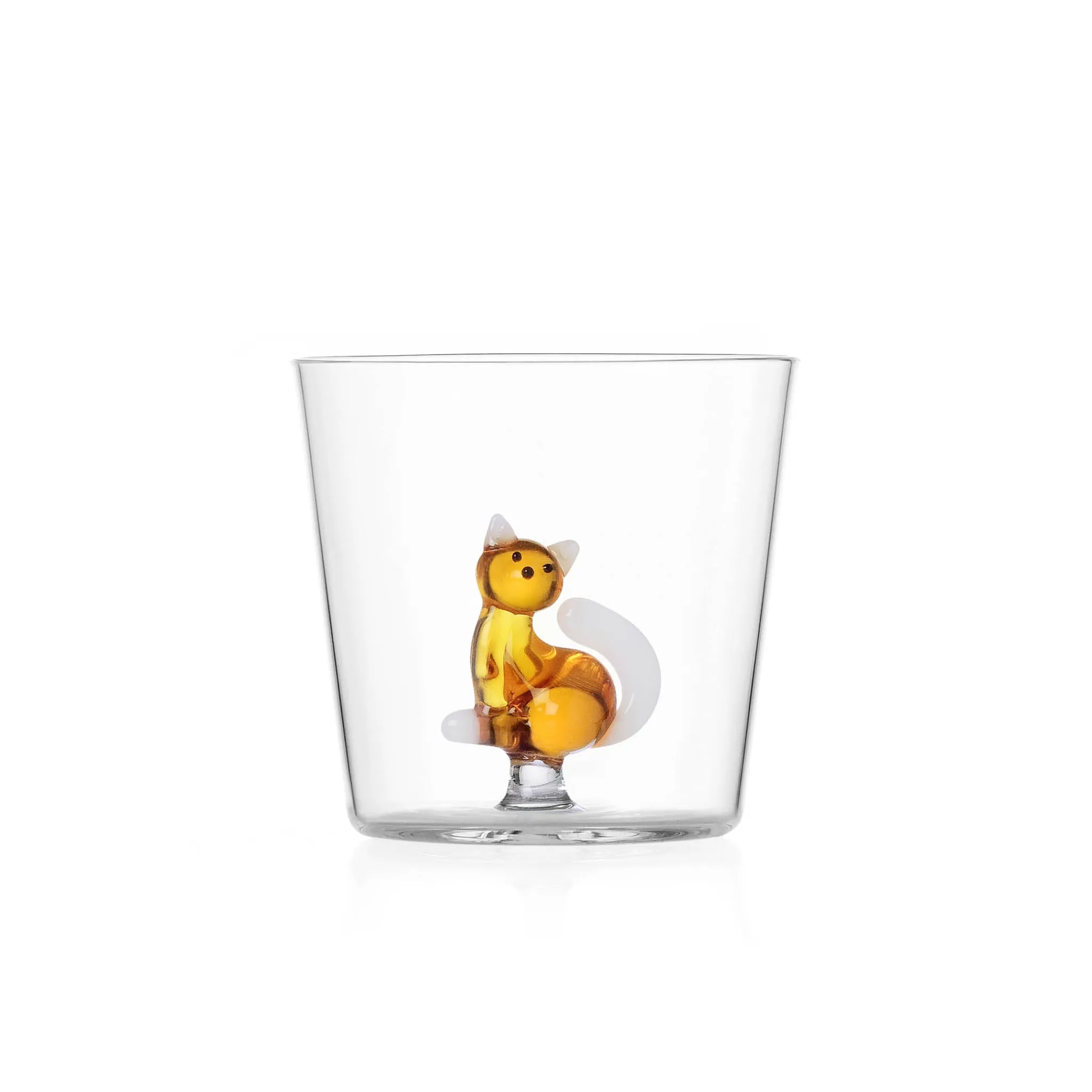 White Tail Sitting Cat Tumbler, 300ml Table Setting|Drinking Glasses