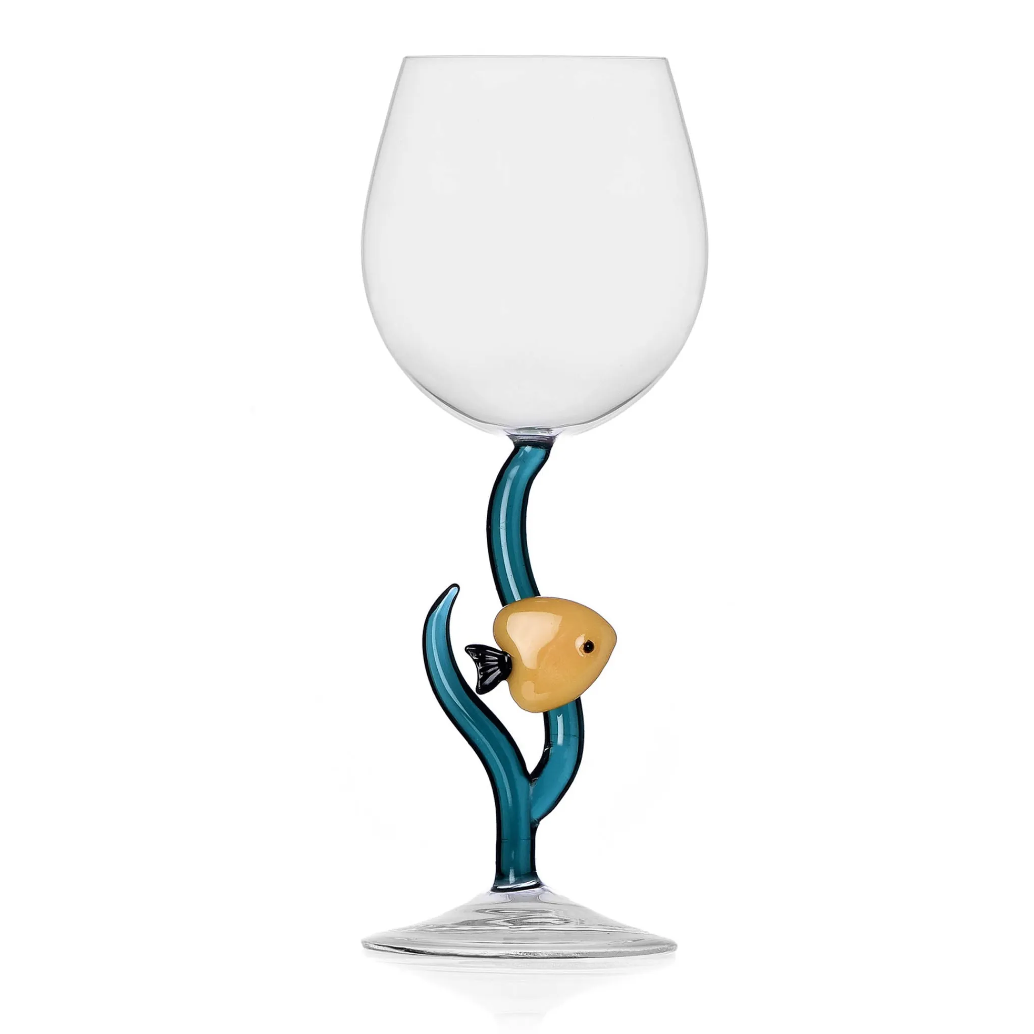 Sale Yellow Fish and Seaweed Wine Glass, 350ml Tableware Brands|Table Setting