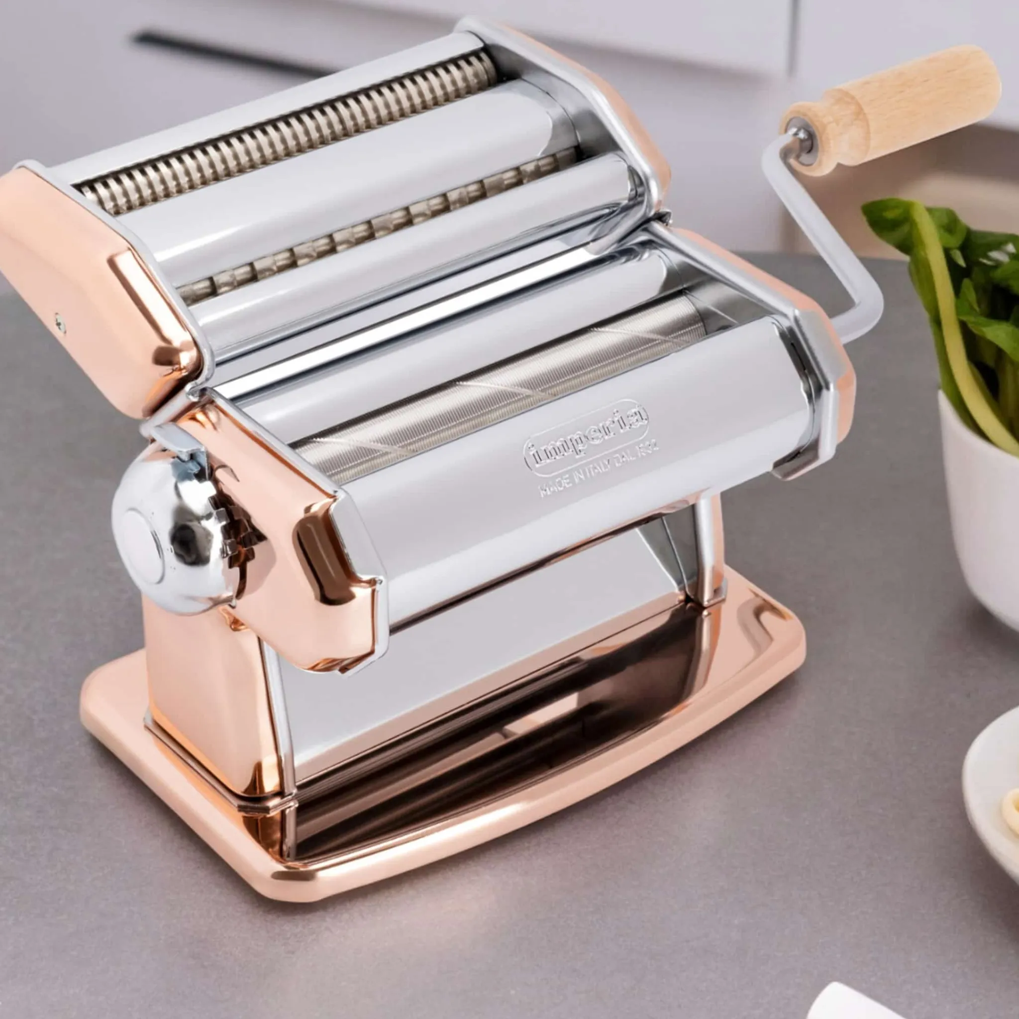 Sale Imperia Copper Gourmet Pasta Maker with Textured Rollers Italian Ingredients|Kitchen Tools & Utensils
