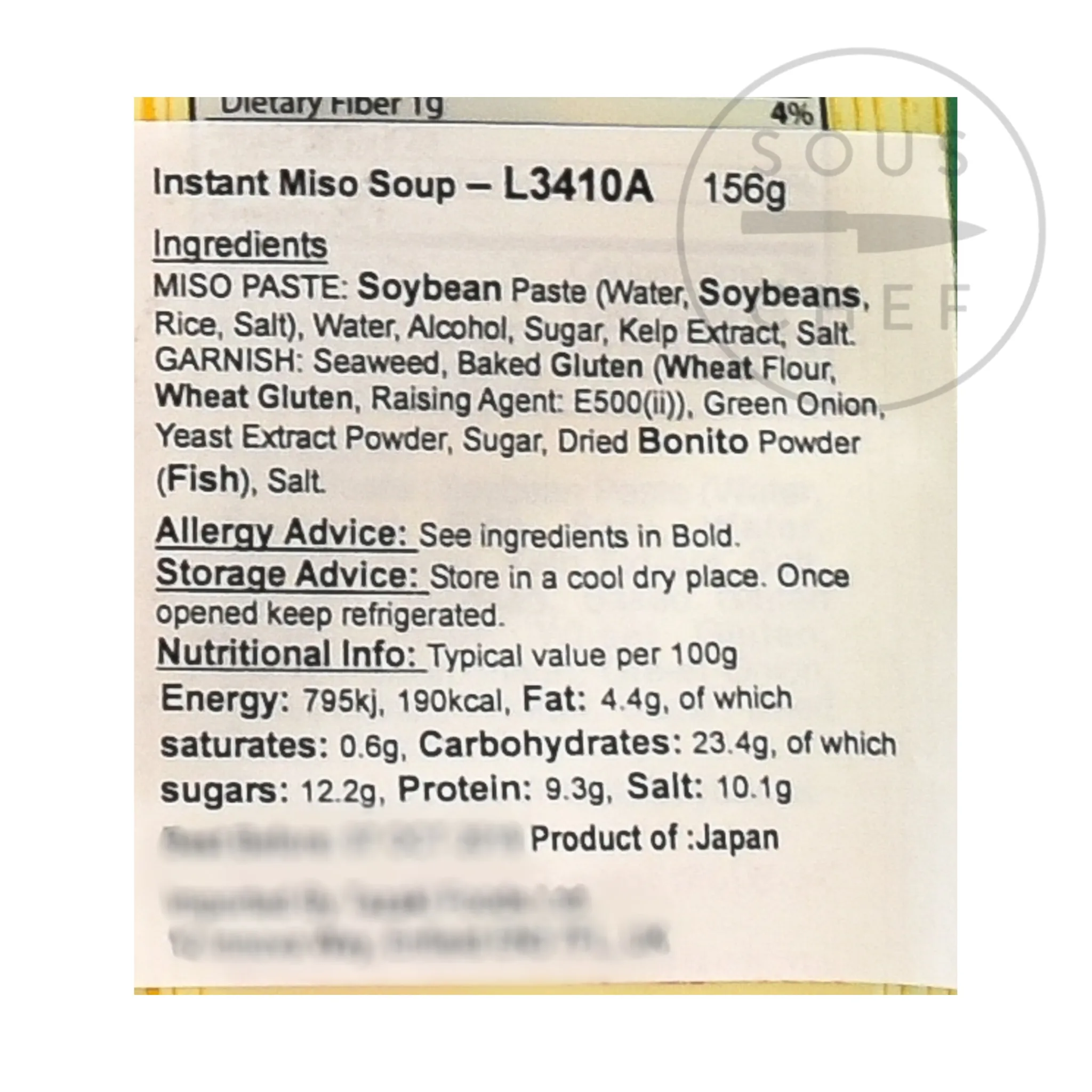 Hot Instant Miso Soup With Wakame, 8 x 22g servings Japanese Ingredients|Stock & Bouillon