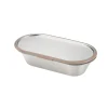 Clearance Japanese Brown Rim Stainless Steel Lunch Box, 21x11cm Tableware Brands|Japanese Ingredients