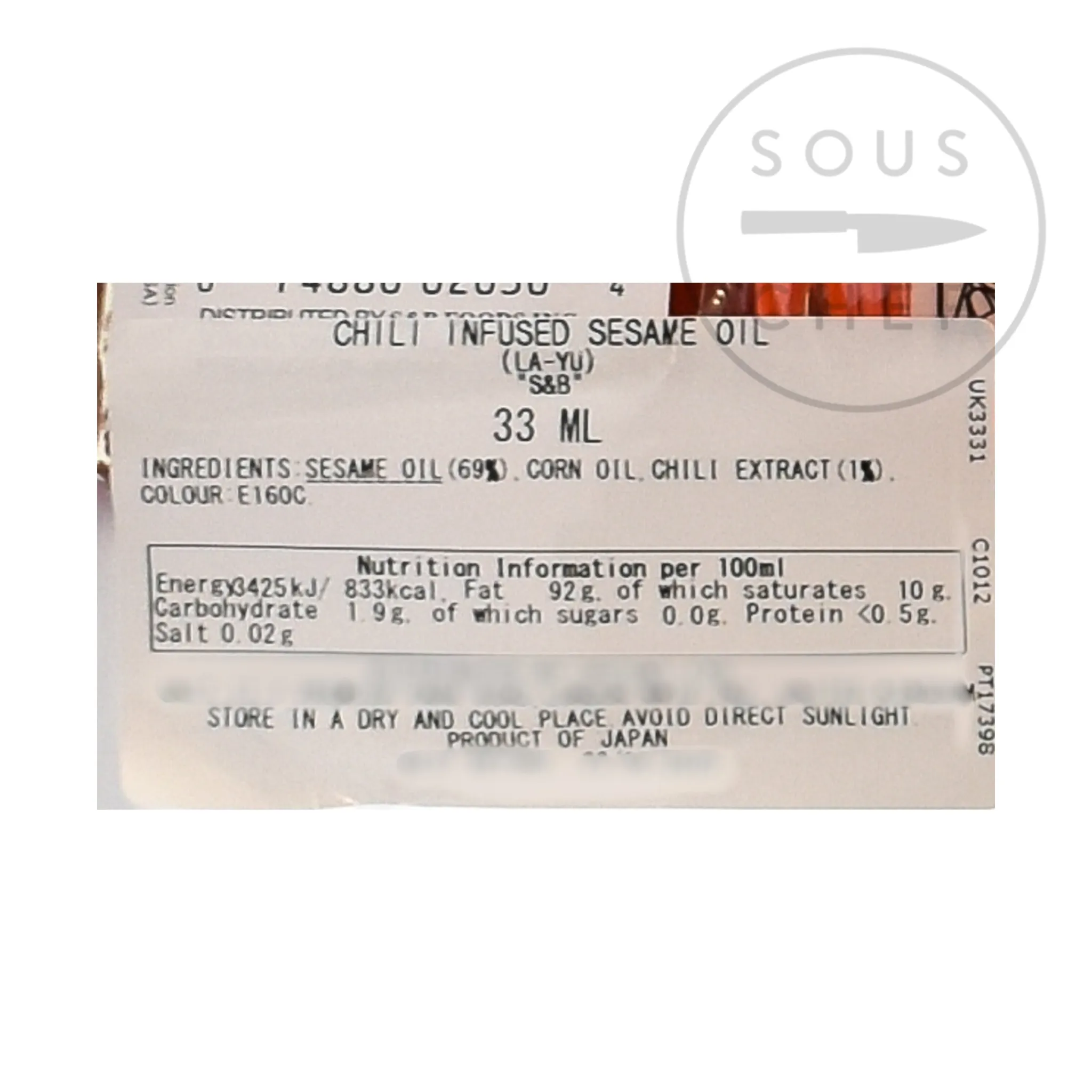 Sale Japanese Chilli Oil, 33ml Japanese Ingredients|Sauces & Condiments