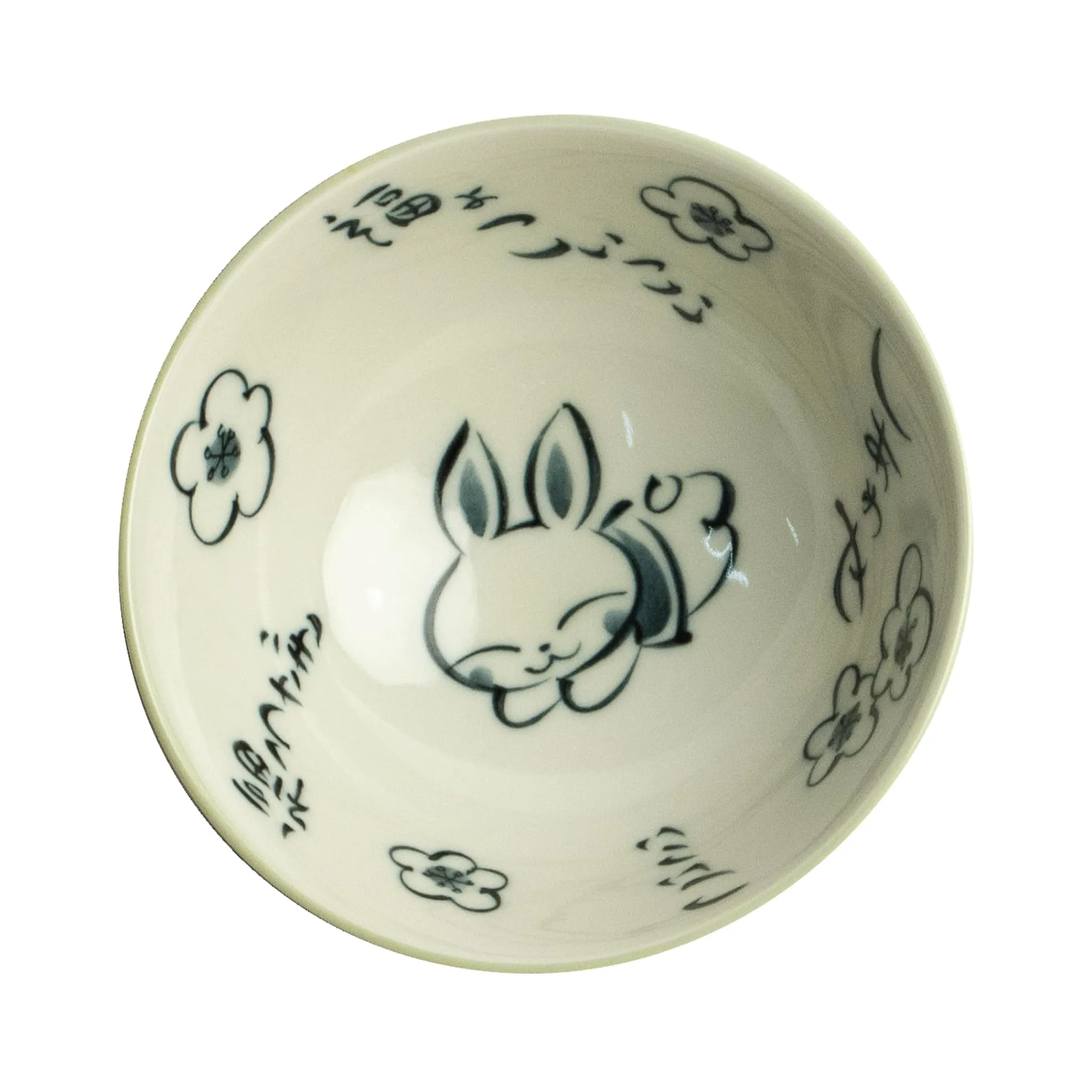 Sale Japanese Kawaii Green Rabbit Rice Bowl, 14cm Japanese Ingredients|Crockery & Dinnerware