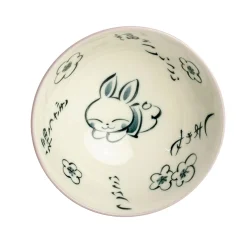 Japanese Kawaii Pink Rabbit Rice Bowl, 14cm Japanese Ingredients|Crockery & Dinnerware
