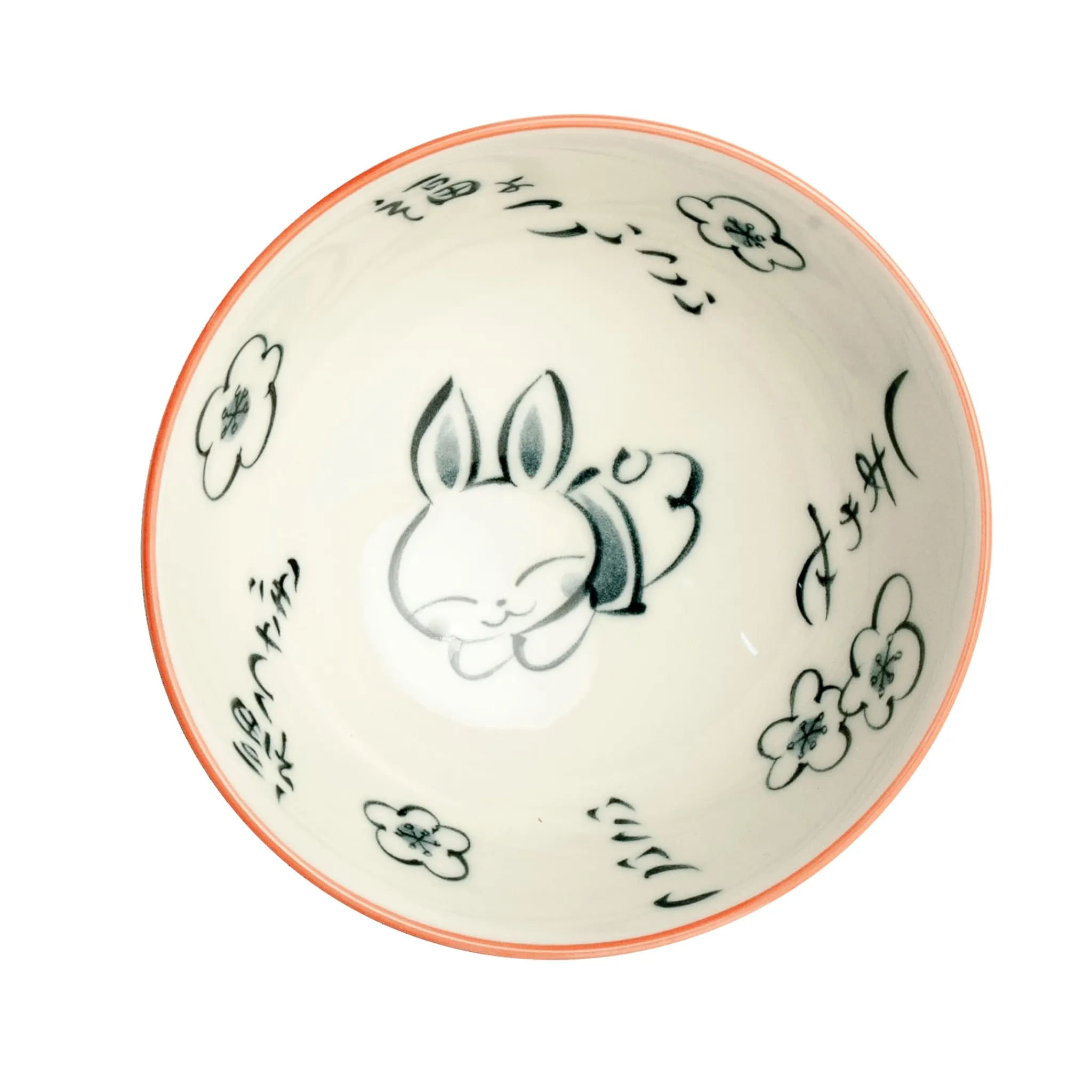Clearance Japanese Kawaii Red Rabbit Rice Bowl, 14cm Japanese Ingredients|Crockery & Dinnerware