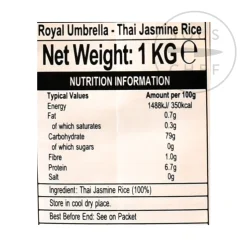 Hot Jasmine Rice Thai Hom Mali, 1kg Southeast Asian Ingredients|Pasta, Rice & Beans
