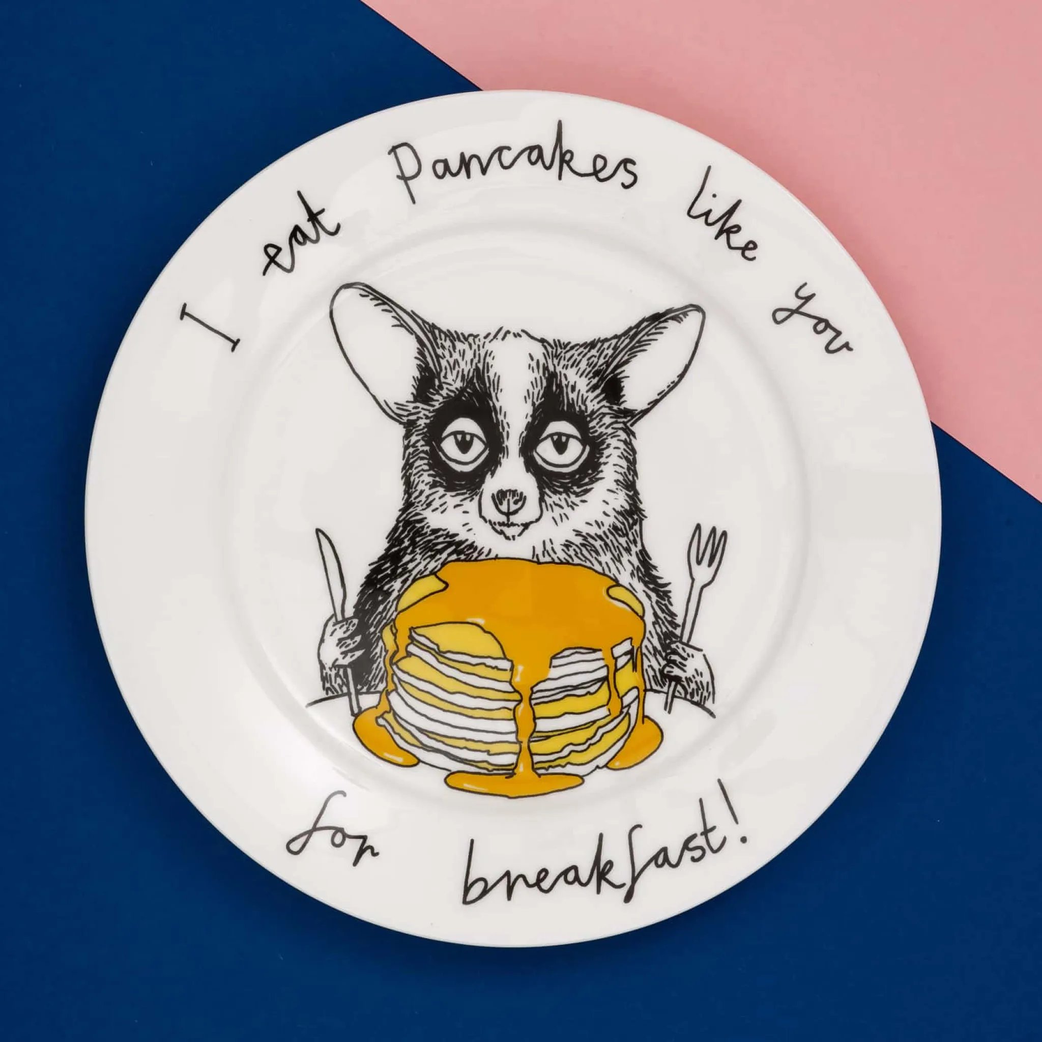 New I Eat Pancakes Like You For Breakfast! Side Plate, 20cm Tableware Brands|Made In The Uk
