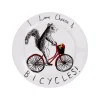 New I Love Cheese & Bicycles Side Plate, 20cm Tableware Brands|Made In The Uk