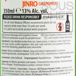 New Chamisul Grapefruit Soju 13V, 350ml Ingredients Brands|Drinks