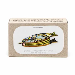 Hot Small Smoked Sardines in Extra Virgin Olive Oil, 90g Ingredients Brands|Tinned Fish & Seafood