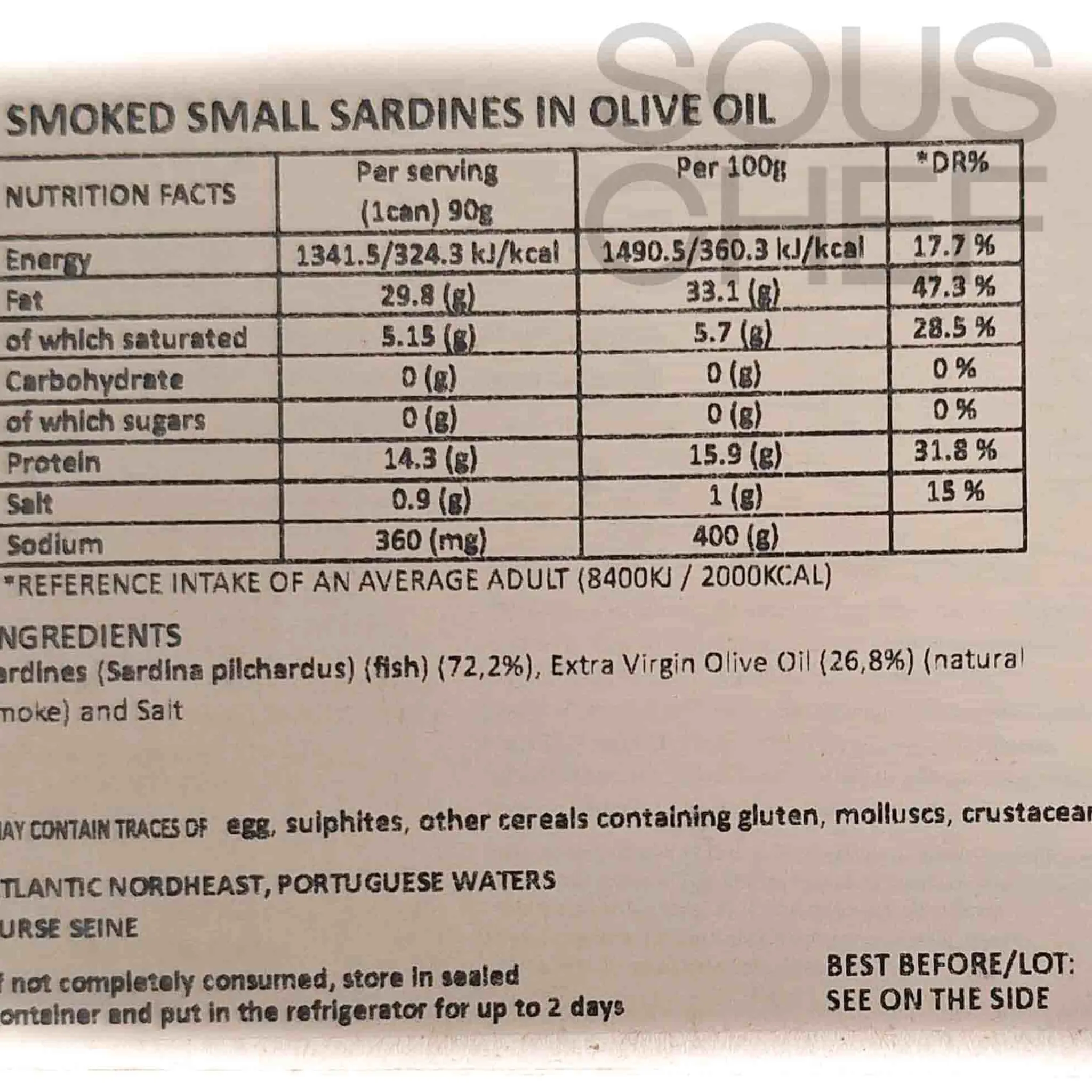 Hot Small Smoked Sardines in Extra Virgin Olive Oil, 90g Ingredients Brands|Tinned Fish & Seafood
