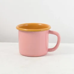 Outlet Kapka x Sous Chef Colourblock Enamel Mug, Pink & Yellow, 350ml Crockery & Dinnerware|Tableware Brands
