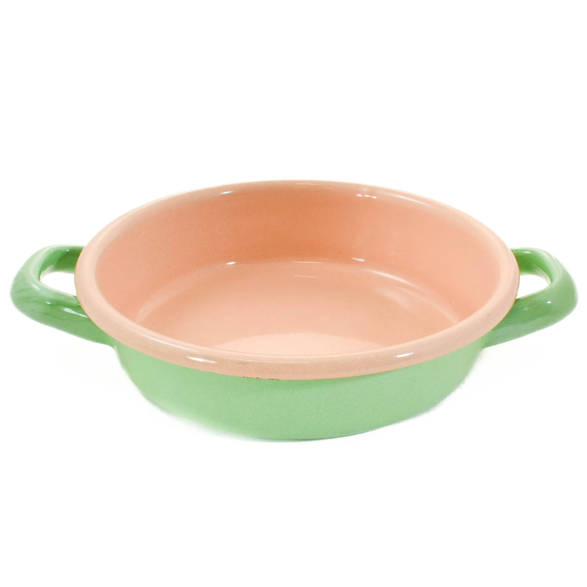 Hot Kapka x Sous Chef Colourblock Enamel Frying Pan, 16cm, Green & Pink Baking Supplies & Equipment