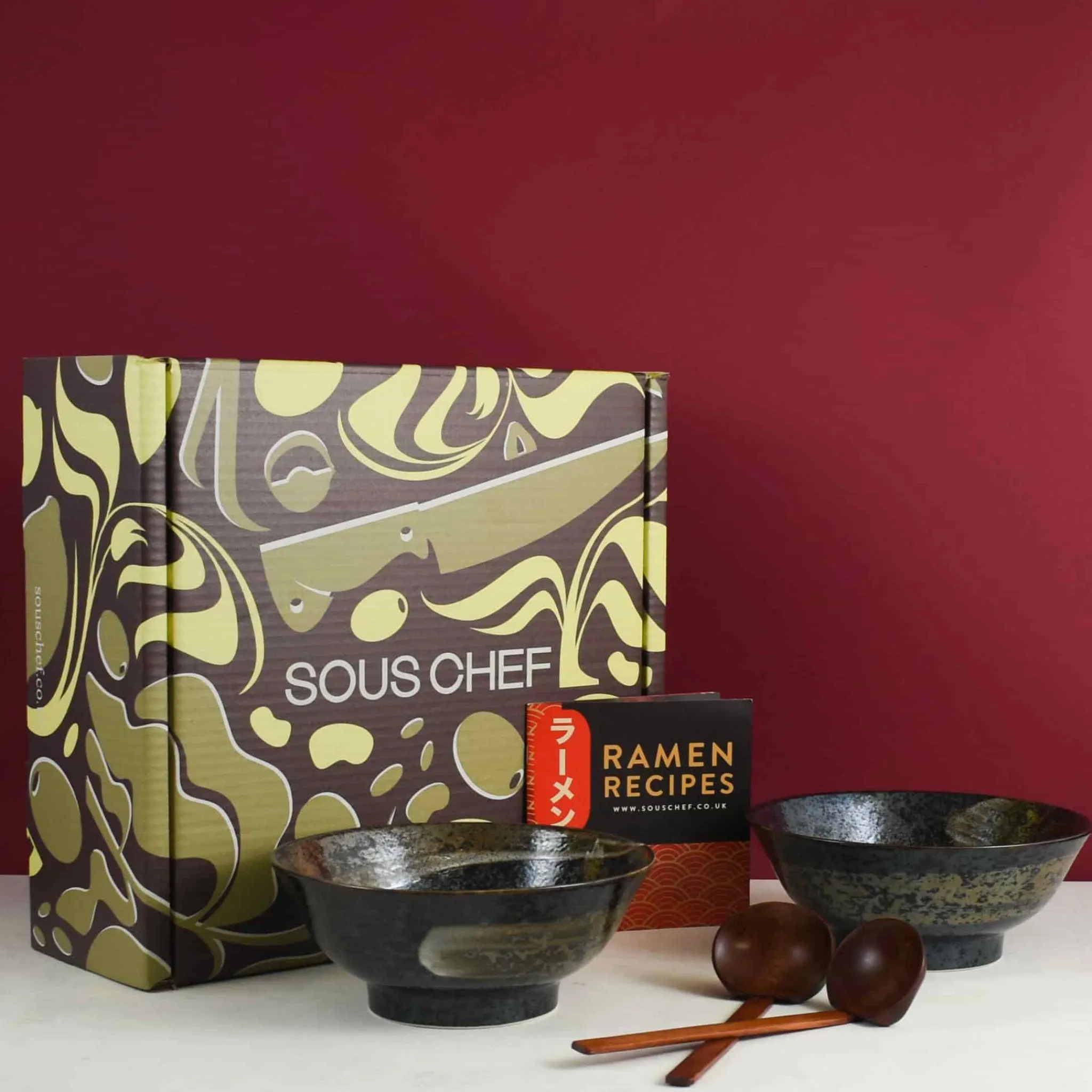 Karasuba-Iro Ramen Bowl Set Japanese Ingredients|Japanese Tableware