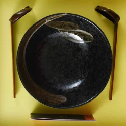 Karasuba-Iro Ramen Bowl Set Japanese Ingredients|Japanese Tableware