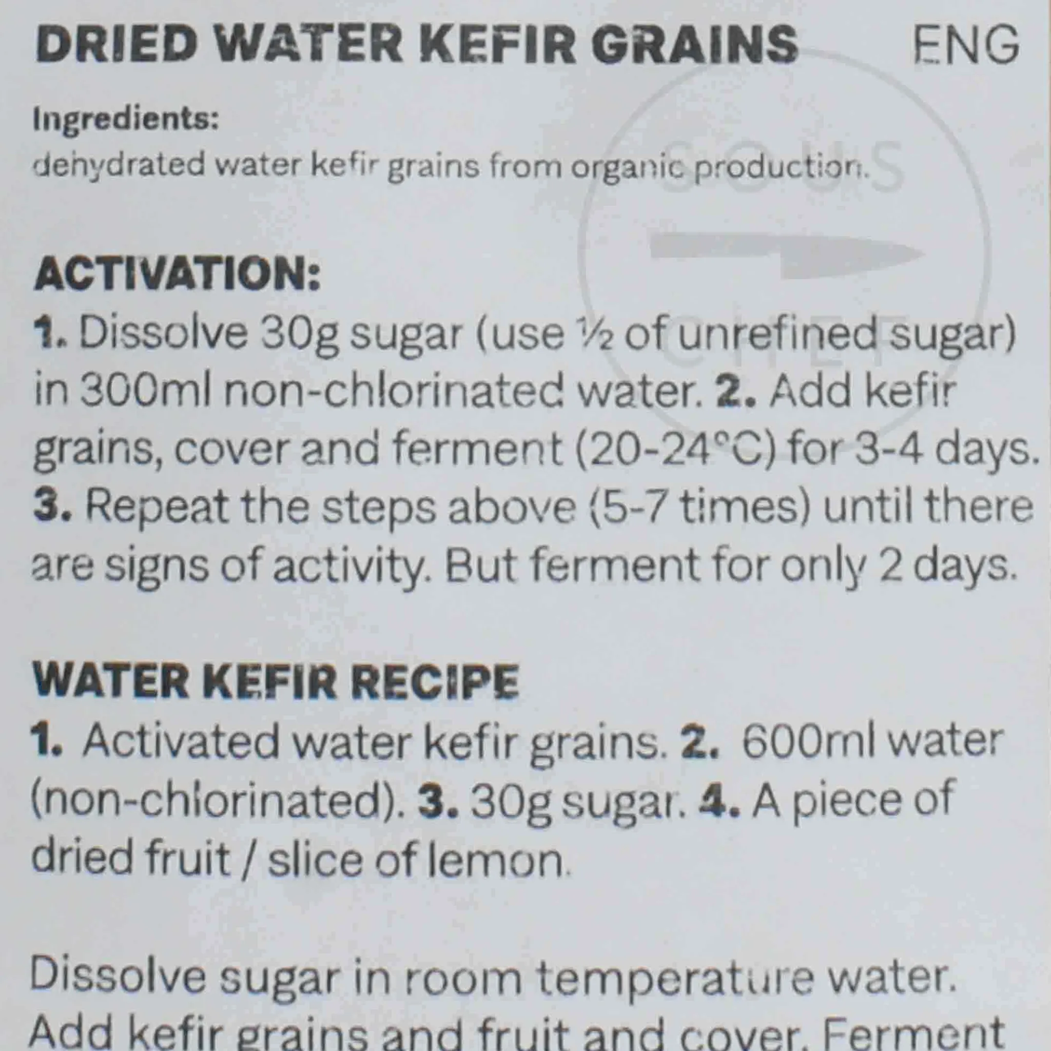 Water Kefir Grains, 5g Pickling, Preserving & Fermenting Jars