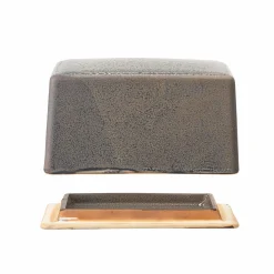 Online Kendra Grey Stoneware Butter Dish Tableware Brands
