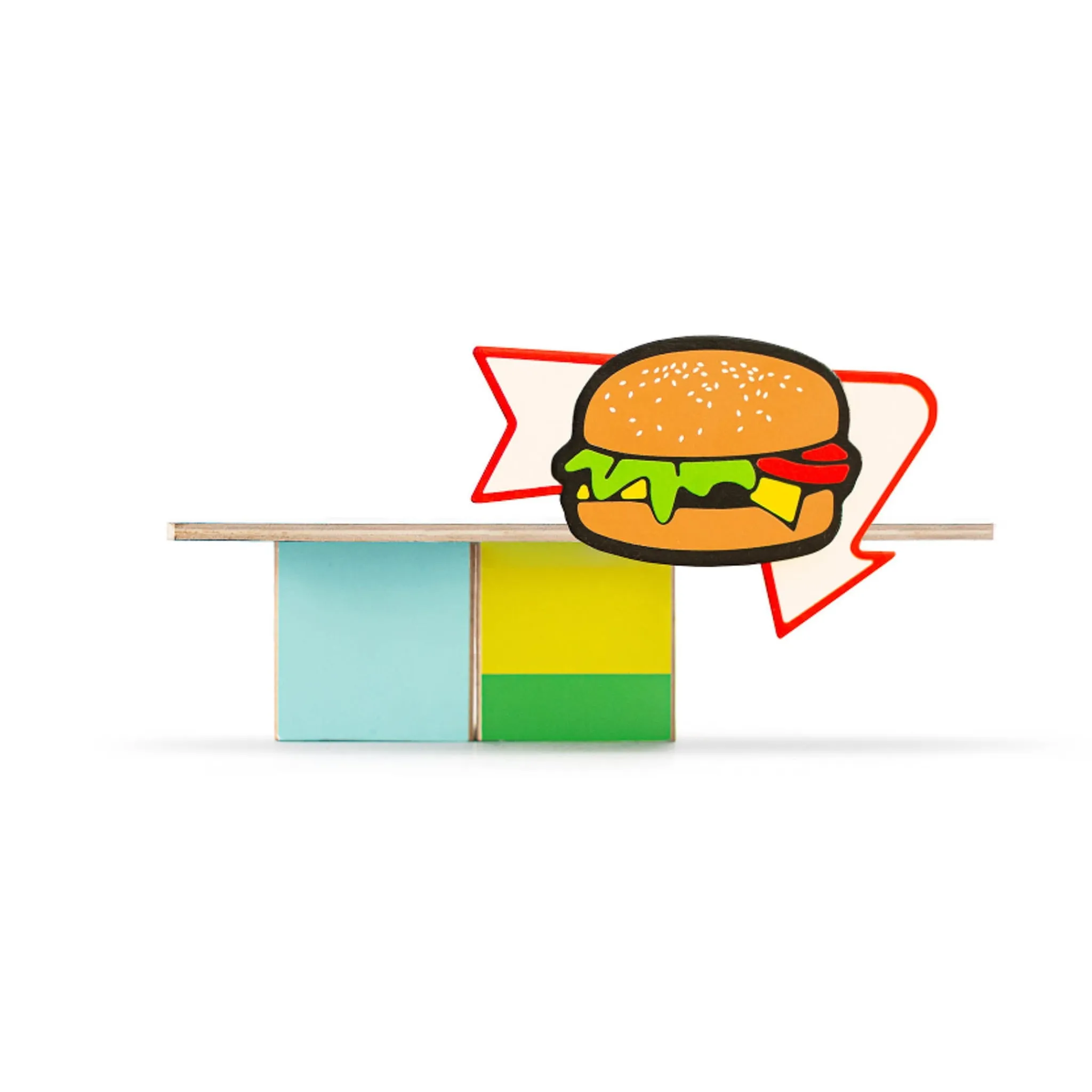 Clearance Kids Wooden Hamburger Stand Toy Tableware Brands