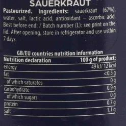 Clearance Krakus Saurkraut, 900g Ingredients Brands|Vegetables