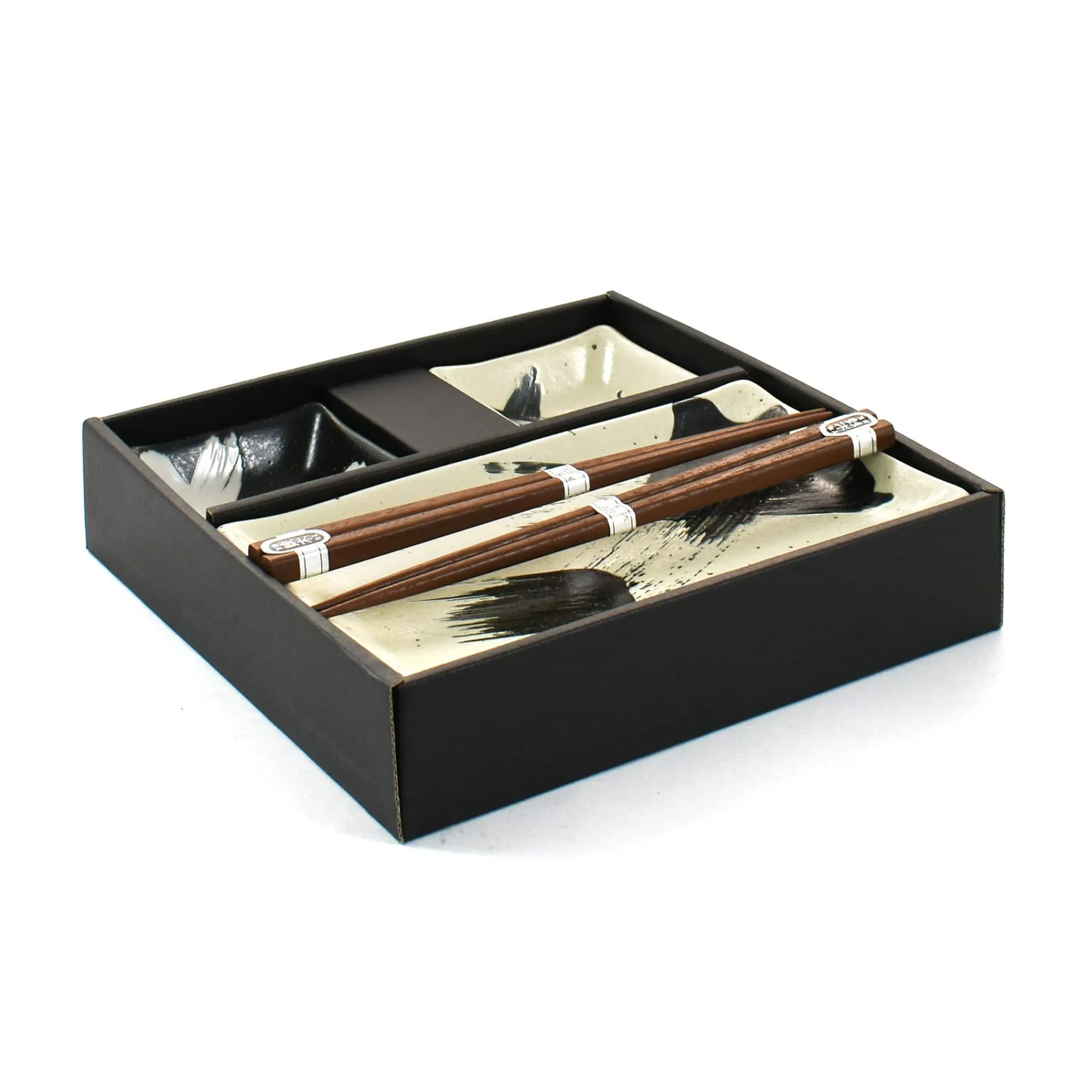 New Kuro To Shiro Sushi Serving Set Japanese Ingredients|Serveware