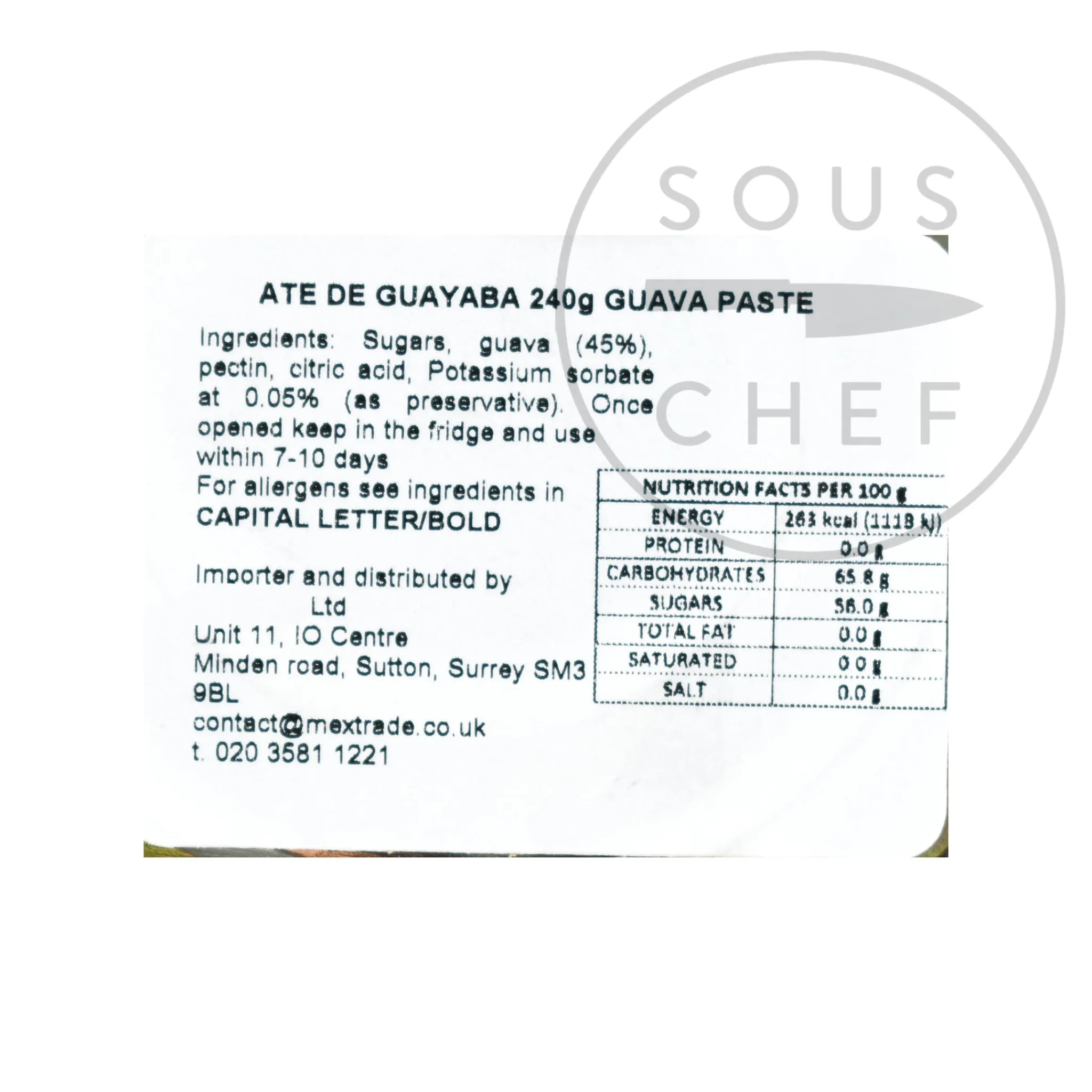 Guava Paste, 240g Ingredients Brands|Mexican Ingredients