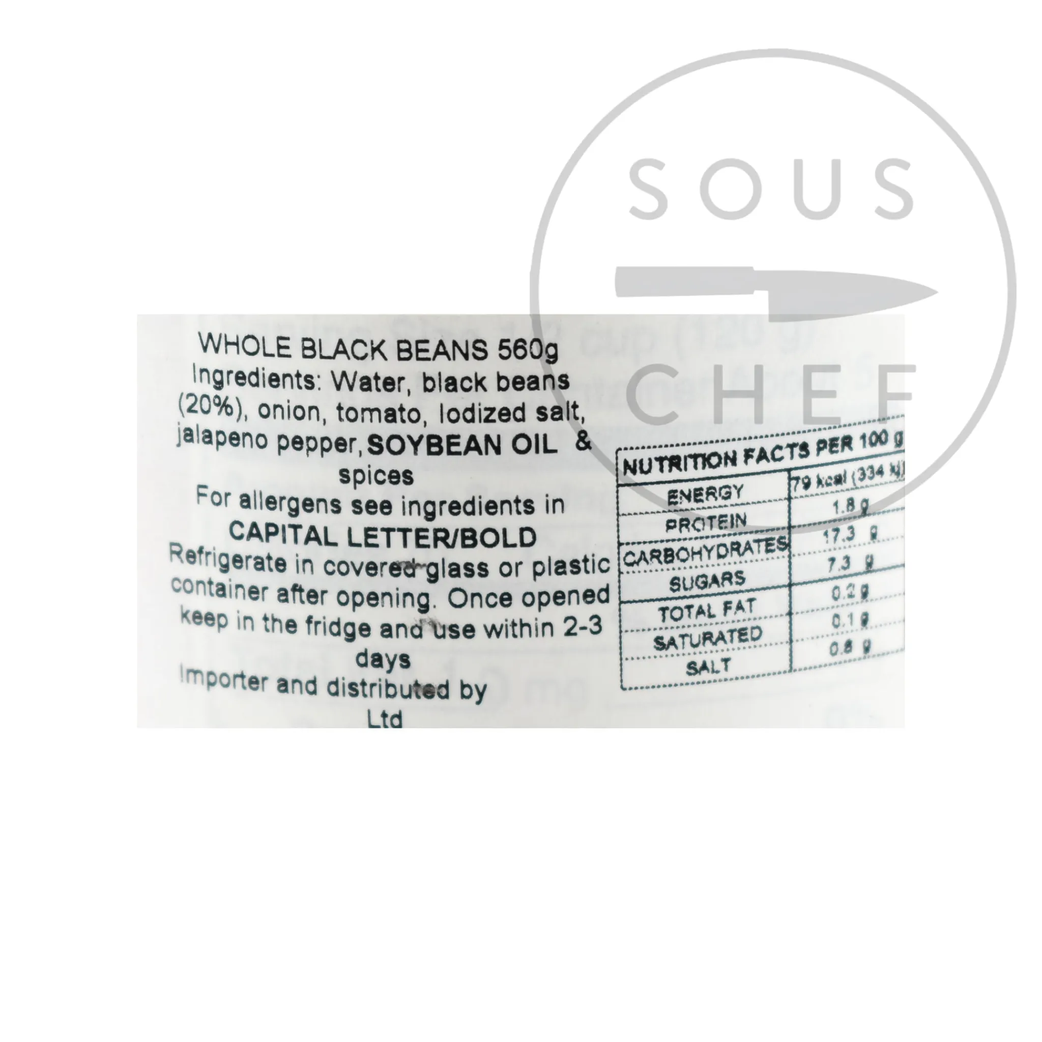 Best Whole Black Beans, 540g Ingredients Brands|Mexican Ingredients