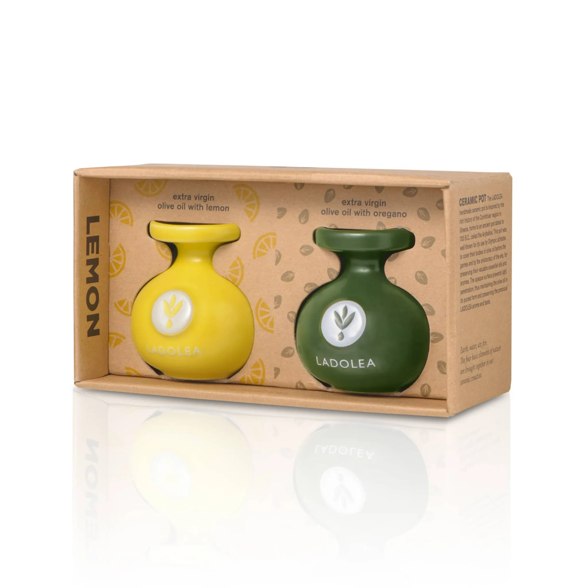 New Set of 2 Lemon & Oregano Infused Extra Virgin Olive Oil, 80ml Ingredients Brands|Greek Ingredients