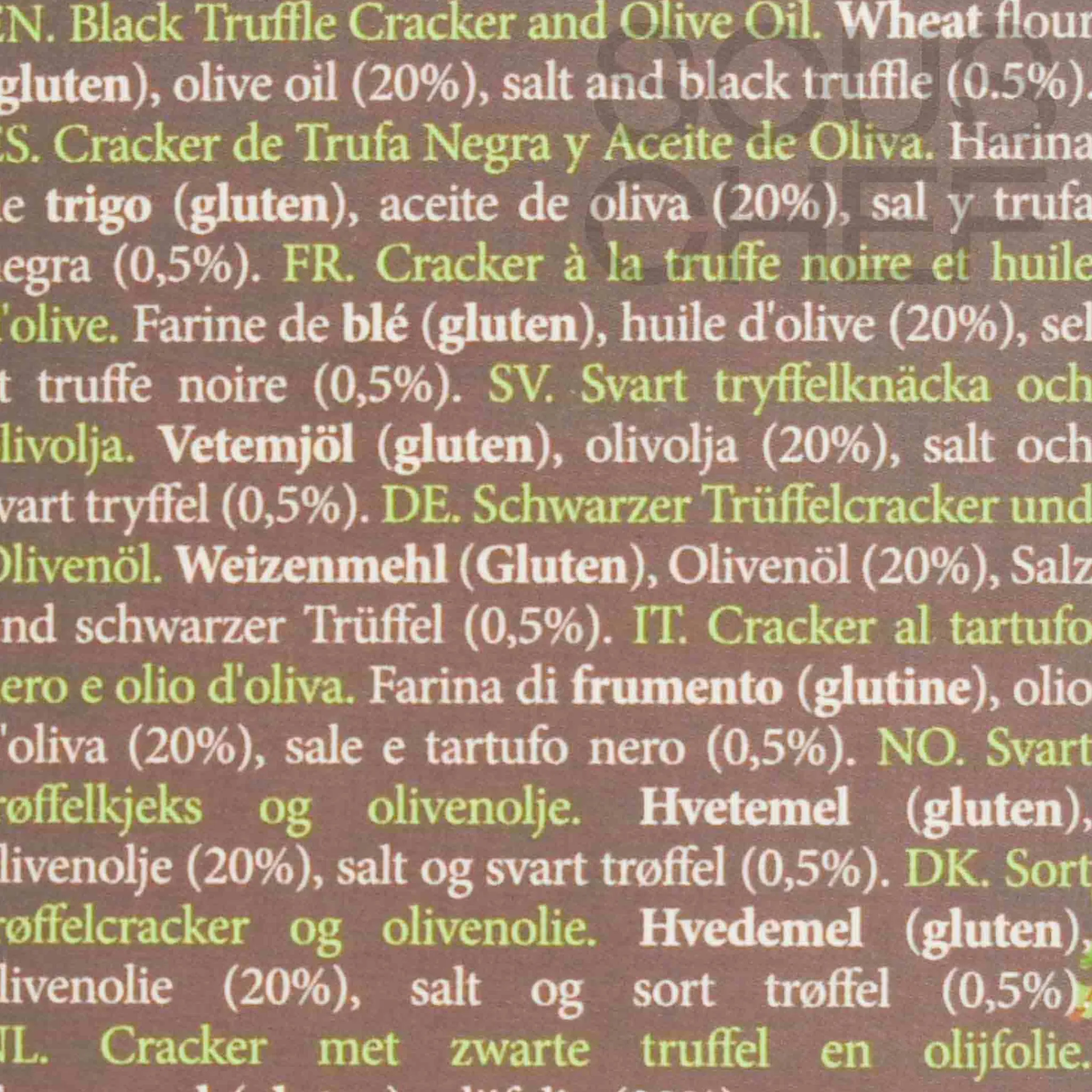 New Black Truffle Crackers, 100g Ingredients Brands|Spanish Ingredients