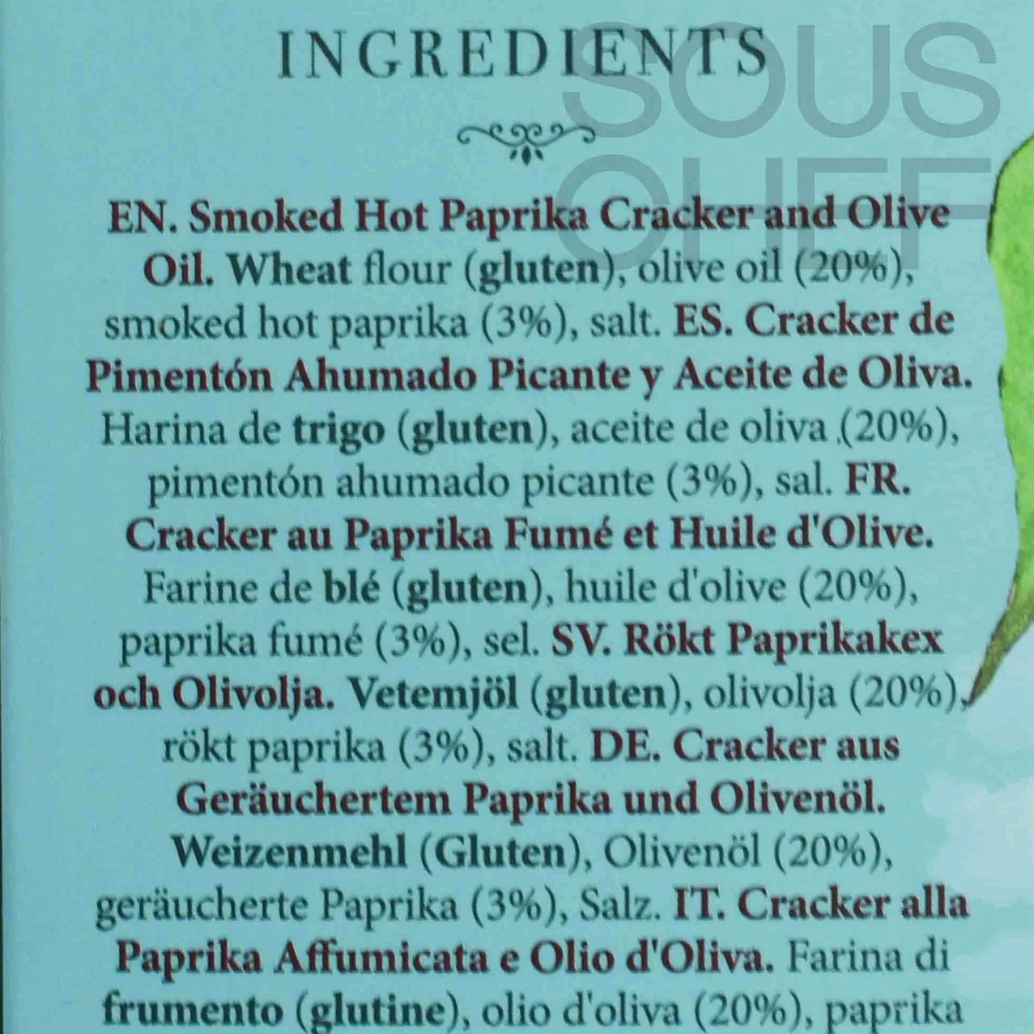 Best Smoked Hot Paprika Crackers, 100g Ingredients Brands|Spanish Ingredients