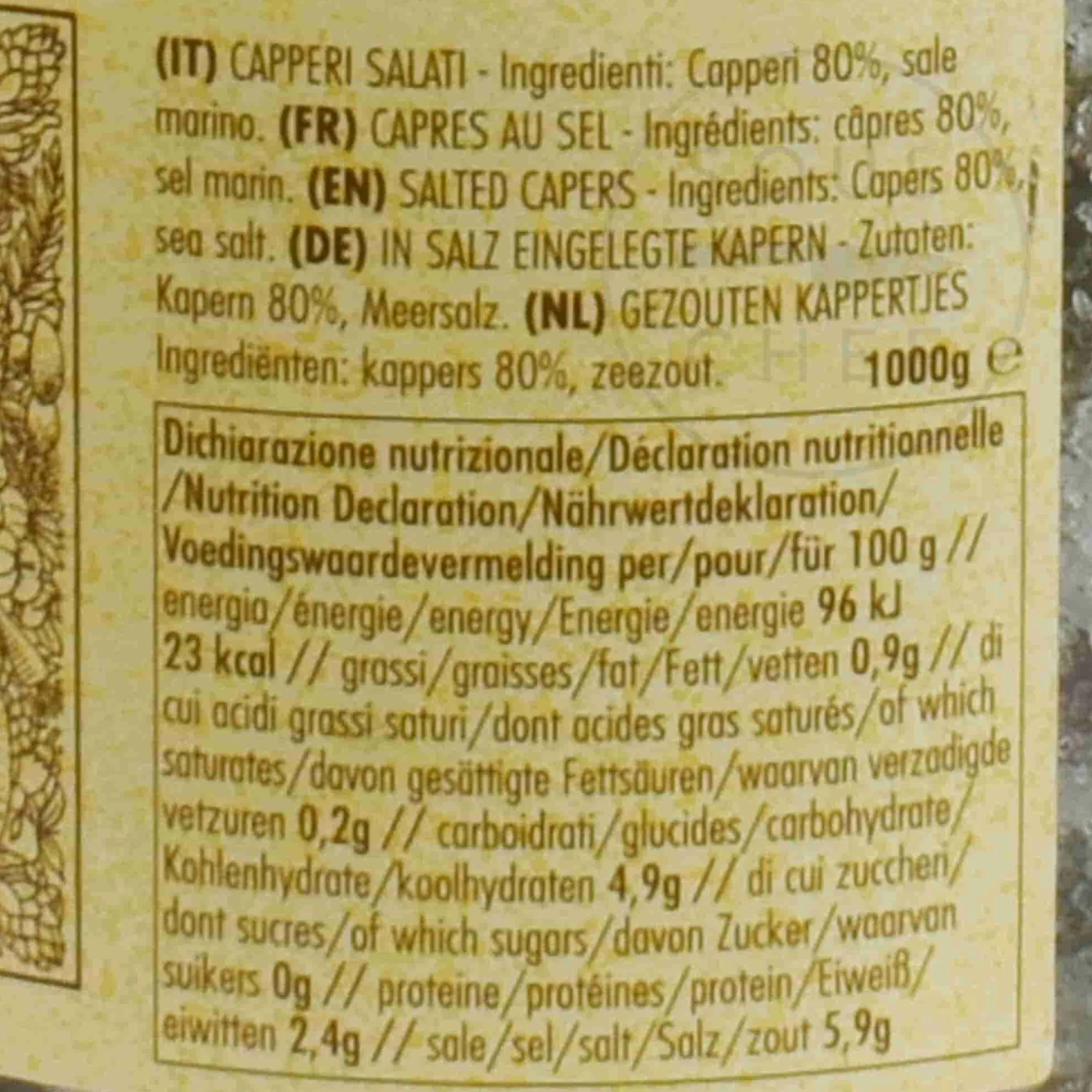 New Salted Capers Ingredients Brands|Italian Ingredients