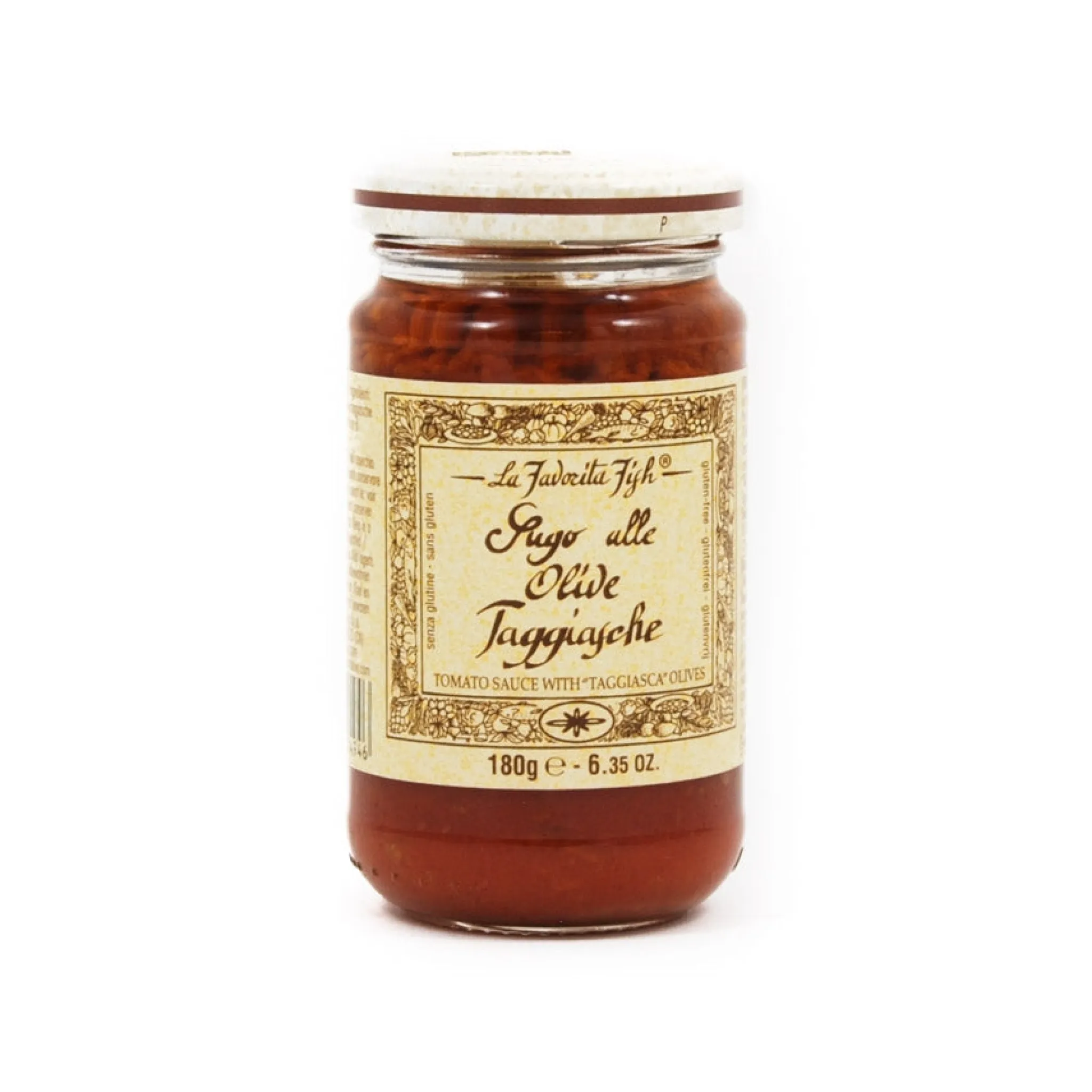 Hot Tomato Sauce With Taggiasca Olives, 180g Italian Ingredients|Sauces & Condiments