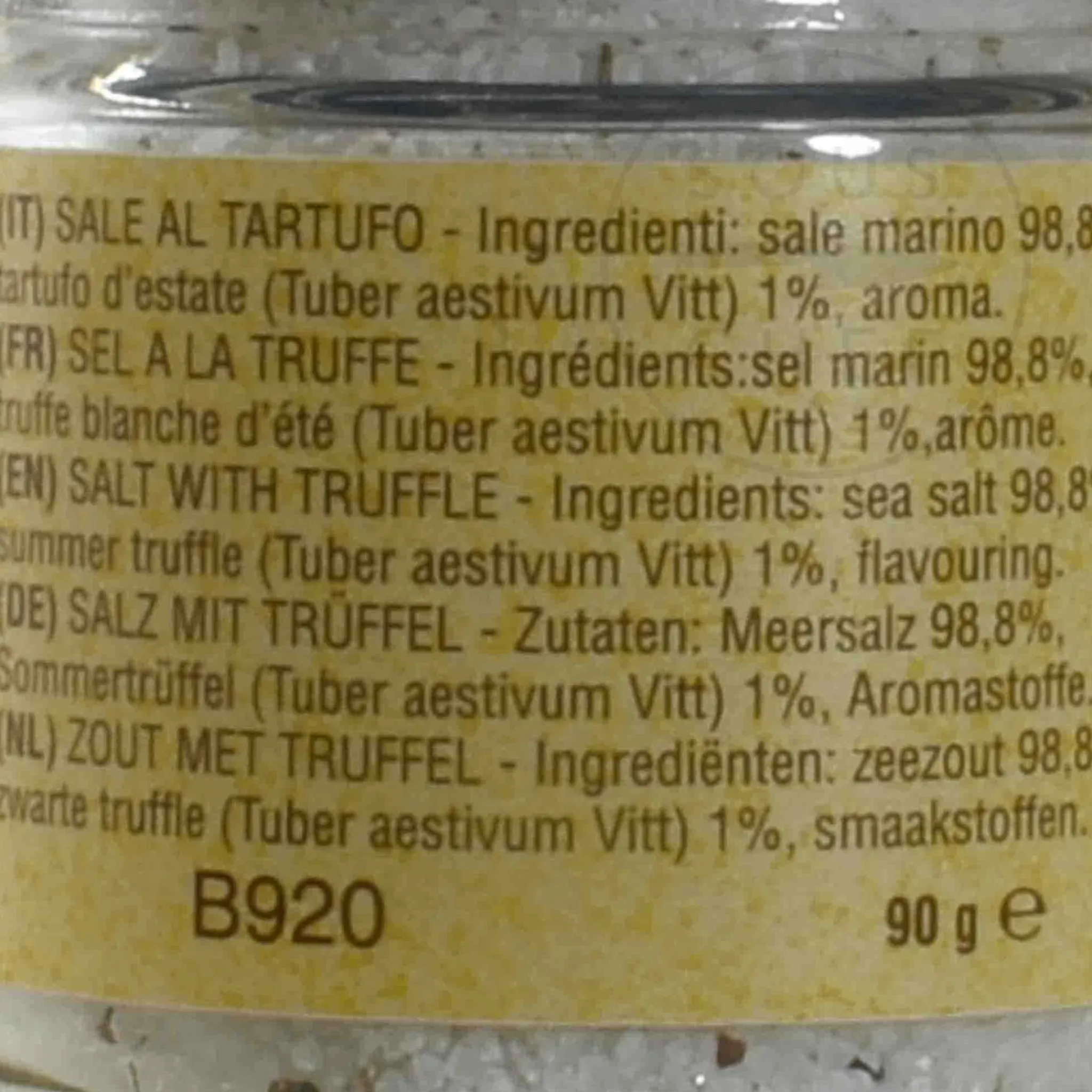Hot Truffle Salt, 90g Italian Ingredients|Herbs & Spices
